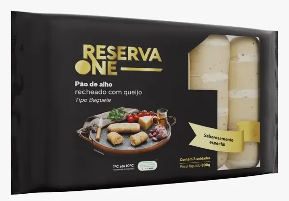 PAO DE ALHO BAGUETE TRADICIONAL RESERVA ONE 300G  CX 12UN