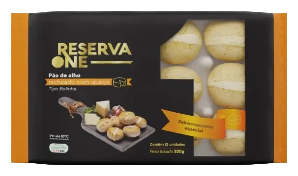 PAO DE ALHO BOLINHA TRADICIONAL 300G RESERVA ONE CX 12UN