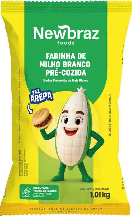 FARINHA PARA AREPAS NEWBRAZ 1,01KG FD 20,20 KG