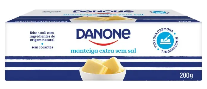 DANONE MANTEIGA 200GX1 S/ SAL TABLETE CX25