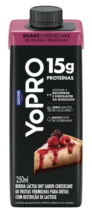 BEB LACTEA YOPRO 15G 250MLX24 CHEESECAKE FRUTAS VERMELHAS