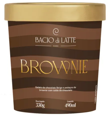 GELATO BROWNIE BACIO DI LATTE 490ML CX 8UN