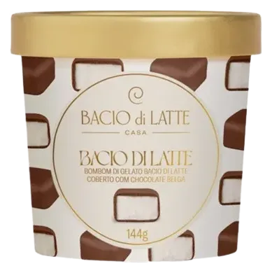 BOMBOM DE SORVETE BACIO DI LATTE 144G CX 8UN