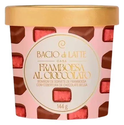 BOMBOM DE SORVETE FRAMBOESA BACIO DI LATTE 144G CX 8UN