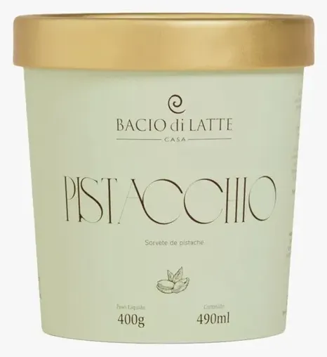 GELATO PISTACCHIO BACIO DI LATTE 490ML CX 8UN