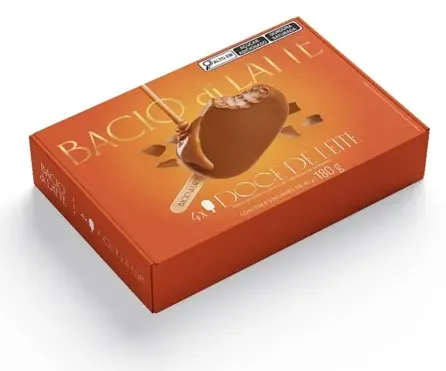 MULTIPACK MINI PICOLE DOCE D/LEITE BACIO DI LATTE 180G CX6UN