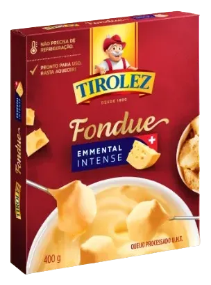 FONDUE COM QUEIJO EMMENTAL INTENSE TIROLEZ 400G CX 12UN