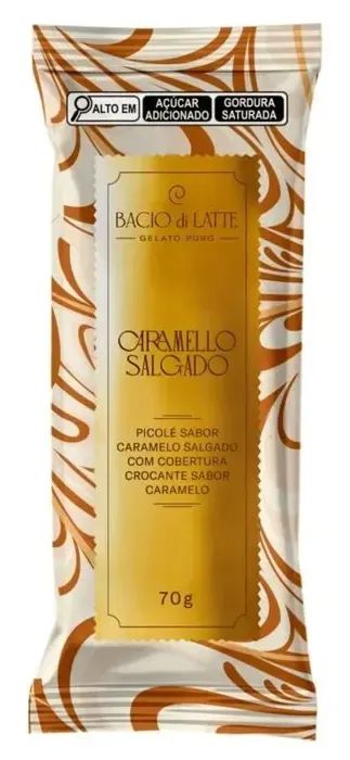 PICOLE CARAMELLO SALGADO BACIO DI LATTE 70GR CX 18UN